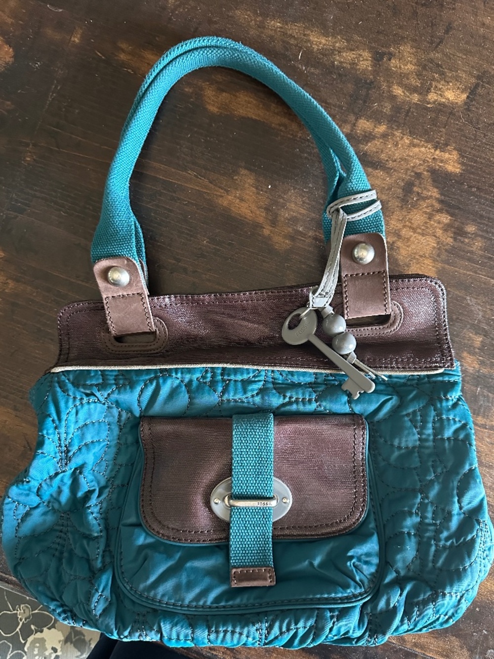 Fossil Quilted Key Bag